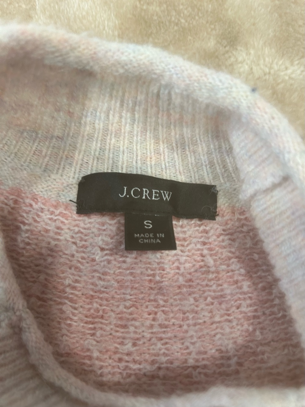 J.Crew Fair Isle Merino Wool Alpaca Blend Sweater Womens Small Soft tan multi - Picture 3 of 16